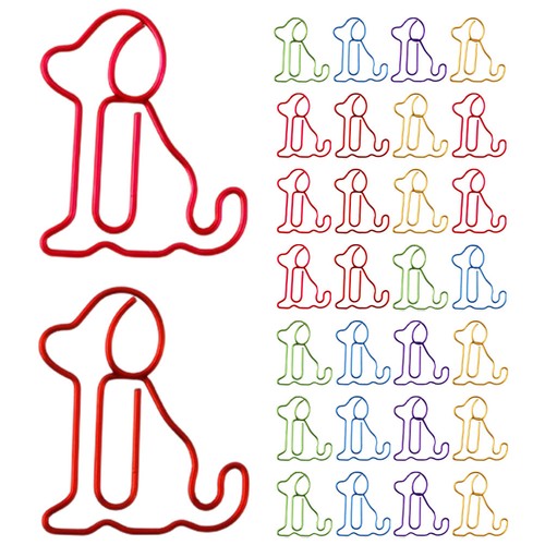 Metal dog shaped paper - paper, clips