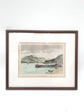 Framed Vintage Print of Holy Loch Kilmun Landscape Scene