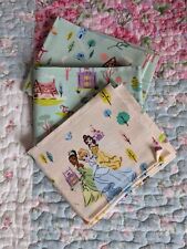 3 Disney Fat Quarters Cotton Fabric Bundle Belle Cinderella Ariel and Friends