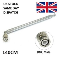 140cm BNC Telescopic Antenna M4 Scanner Radio Receiver HAM HF ATS20+ Shortwave