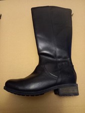 UGG BLACK LEATHER TALL BOOTS UK 6.5- EXCELLENT CONDITION 