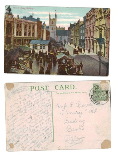 Vintage postcard market - vintage,