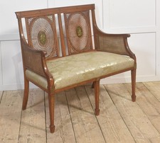 Painted Satinwood and Caned