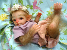 Reborn fantasy Aleina Werewolf pup (Alarick)18" 4lb2 JosyNN Josy Newborn Nursery