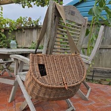 Antique Wicker Fishing Creel .c.1915.