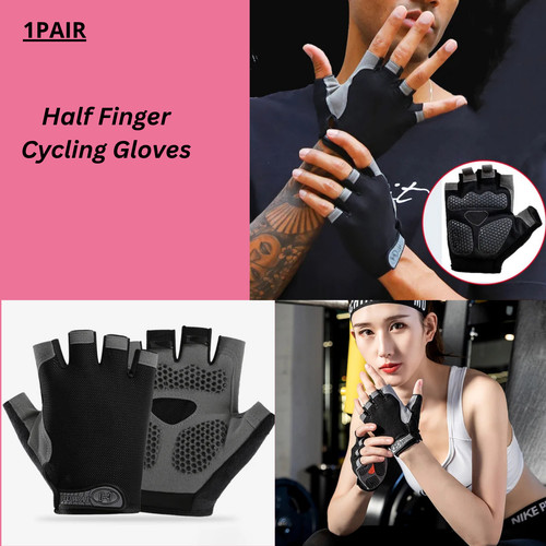Half finger cycling gloves - half,