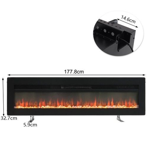 Wall media fireplace - wall, 50/60/80