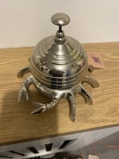 Crab Bell Large Silver Tone Metal Desk Hotel Restaurant/ Pub Made In India New