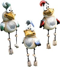 Ceramic Rooster & Chicken Edge