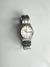 Seiko 5 Men's Vintage Steel Day-Date Watch Ref. 6309-8970 Automatic White Dial