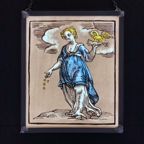Stained glass window panel - window,