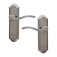 UAP Windsor Lever on Backplate Internal Door Handle Lever Latch in Dual Chrome