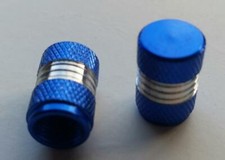 2 x Metallic BLUE Metal Steel