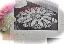 Vintage Crochet Pattern Exquisite 'Ripe Wheat' Doily 14 Inches In Diameter!