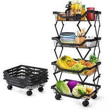 4 Tier Kitchen Rolling Rack