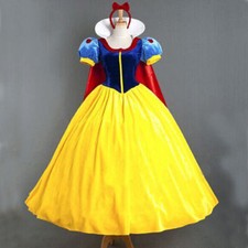  Adult Snow White Disney Princess Fancy Dress Cosplay Costume Outfits Dress NEW