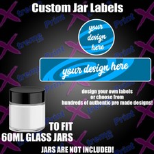  60ml Glass Jar Labels Custom