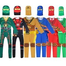 Kids Ninjago Boys Costume Ninja Cosplay Costume Fancy Dress Jumpsuit+Cap Gifts $