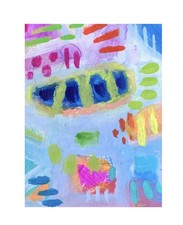 Aceo Painting Gouache Abstract