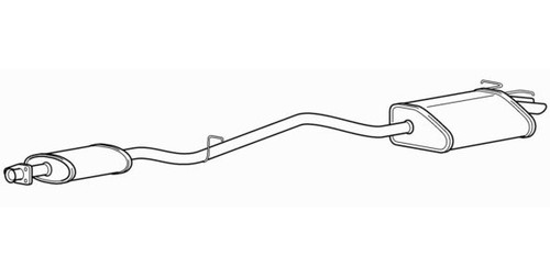 Rear exhaust silencer back box - rear,