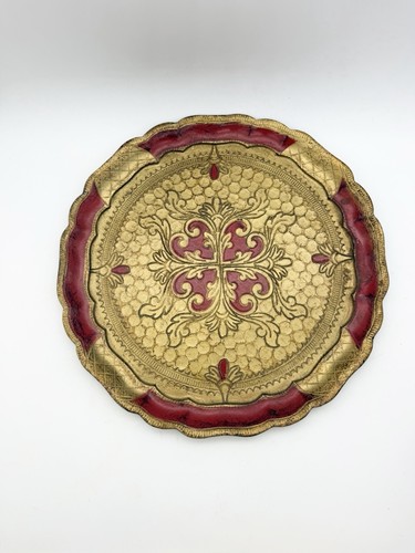 Vintage round crimson red and - vintage,