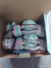 SULIFEEL Shiny Knee Pads for Kids Elbow Wrist Guards S, Bright 