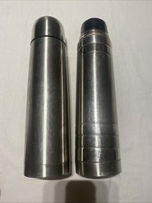 Stainless Steel Vacuum Flasks Pair 1 Litre Each Double Wall Insulated