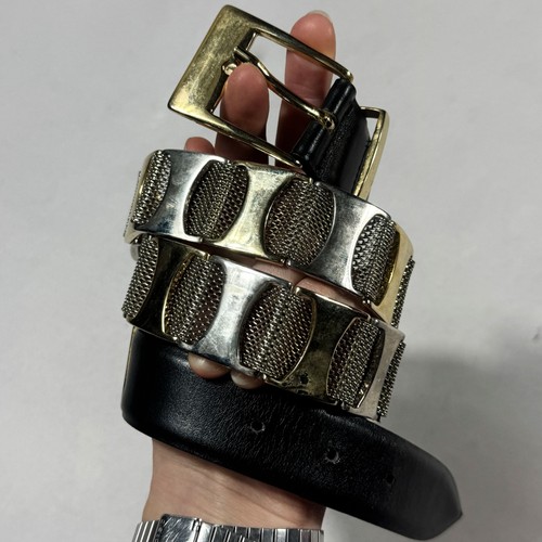 Y2k black leather - y2k, belt