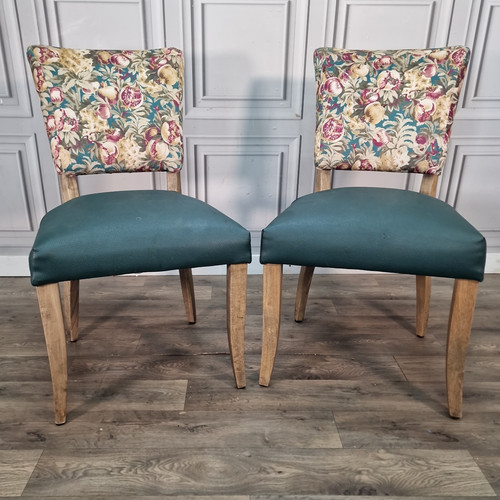 Pair vintage floral - floral, chairs