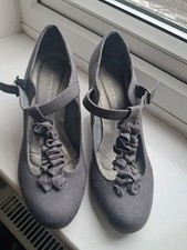 Womens grey faux suede shoes
