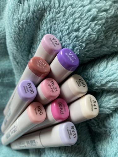 Copic sketch pens - sketch, pinks