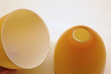 Pair of Amber Cased Glass Lamp