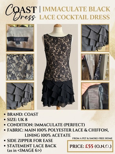 Coast lori lee black lace - lee,