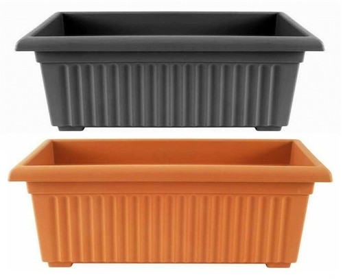 Plastic trough plant pot long - trough,