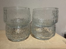 4 x  VINTAGE RAVENHEAD GLASS