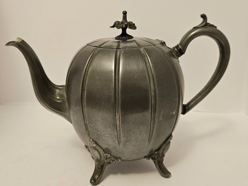 Antique pewter teapot - antique,