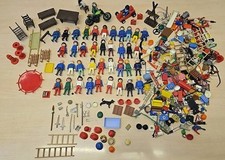 Playmobil Geobra Bundle Figures 40 & Vintage Accessories 1974 & 1981 Job Lot