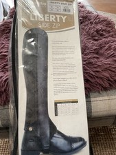 Tredstep Liberty Half Chaps - Black Leather size in photos 