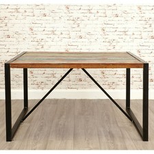 Reclaimed Small Dining Table Urban Chic Rustic Compact Design