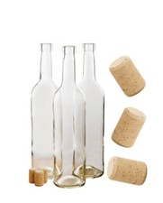 Glass Wine Bottle Clear White