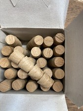 VINTAGE OAK CROSS GRAIN PELLETS  1/2" ORIGINAL ALAN F. RICHINS BOX