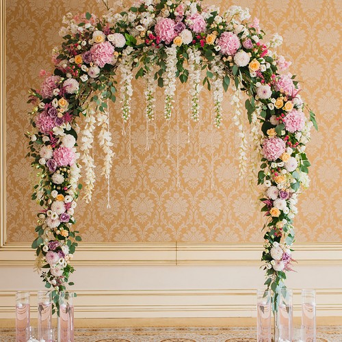 White iron arch trellis for - arch,