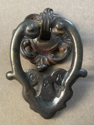 Vintage brass drop - brass, handle