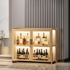 LED Wine Bar Cabinet Lockable