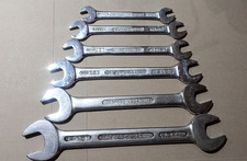 Run of 6 beautiful BEDFORD A/F Open Ended Spanners - Made In England