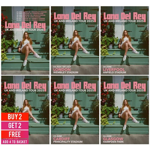 Lana del rey concert poster - rey, uk