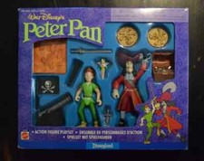 Vintage Disney Store Peter Pan Tink Captain Hook Action Figure Playset  1993