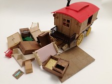 Vintage Sylvanian Families Caravan with Furniture Bundle 