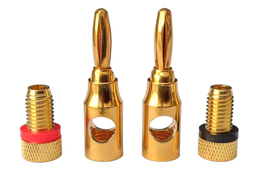 Banana plugs pair gold - pair,,