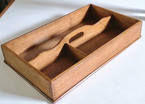 Antique cutlery tray - antique, work